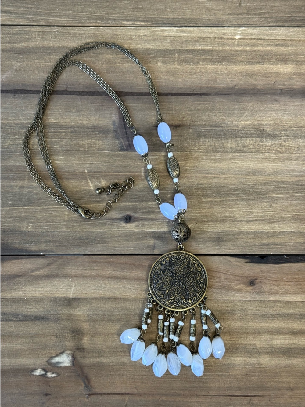 Boho Statement Necklace with Pendant – Ethnic Vintage Style